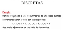 TABLA FRECUENCIA VARIABLES CUANTITATIVAS DISCRETAS