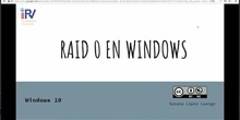 Windows 10. RAID0 Volúmenes seccionados