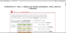 MATEMÁTICAS 5º. EL TIEMPO. HORAS, MINUTOS Y SEGUNDOS