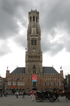 Torre del Campanario Belfry, Brujas, Bélgica