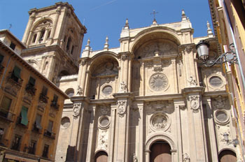 Fachada principal de la Catedral de Granada, Andalucía