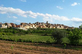 Vista general del pueblo de Arnes, Tarragona