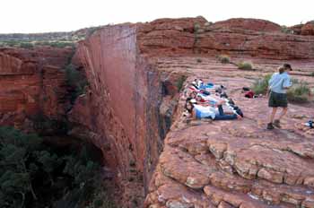 Corte vertical en Kings Cannyon, Australia