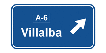 Preseñalización de direcciones hacia una autopista o autovía