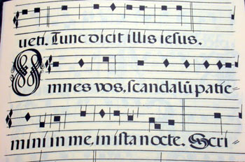 Partitura de canto gregoriano