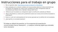 Instrucciones trabajo en grupo