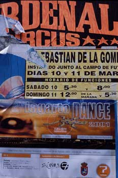 Cartel publicitario de un circo