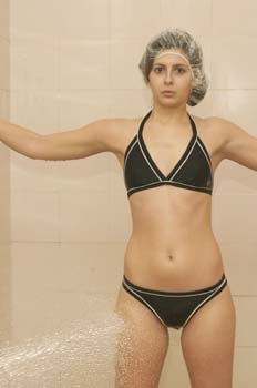 Chorros a presión: posición frontal zona trocantérea (cartuchera