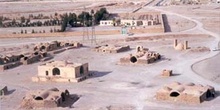 Vista de Yazd desde Torres del Silencio (Irán)