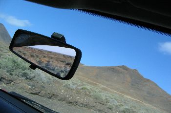 Paisaje visto desde el coche, Canarias