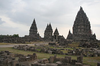 Complejo Templos Wisnu, Rama y Shiva, Prambanan, Jogyakarta, Ind