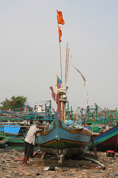 Reparando la barca, Jakarta