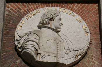 Medallón del pintor Diego de Velázquez