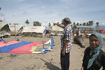 Campamento aún provisional, Campamento liengke, Sumatra, Indones