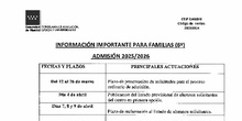 Circular Admisión 25/26 familias 6ºPrimaria