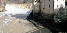 Crecida del río Alcanadre junto al Molino de Bierge, Huesca