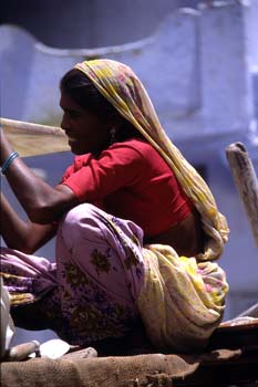 Retrato de mujer, Pushkar, India