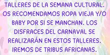 TALLERES Y SEMANA CULTURAL