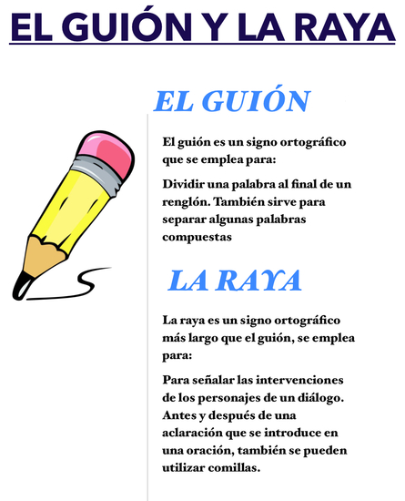 EL GUIÓN Y LA RAYA