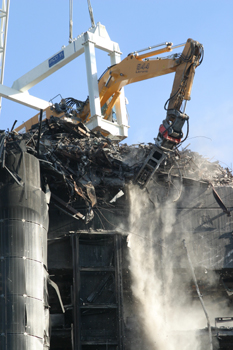 Grúa demoledora del Windsor