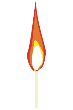 Cerilla ardiendo
