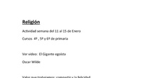 RELIGIÓN CUARTO, QUINTO Y SEXTO