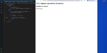 Plantillas de cadenas. JavaScript. 1.4.1. Algunos operadores de interés.