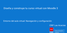 Creando un curso Moodle. Entorno del aula virtual