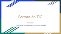 Formación TIC para el profesorado - iniciación curso 21-22