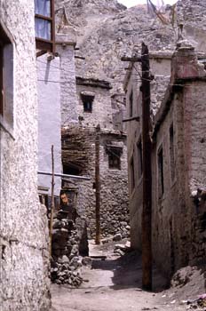 Una calle de Leh, Ladakh, India