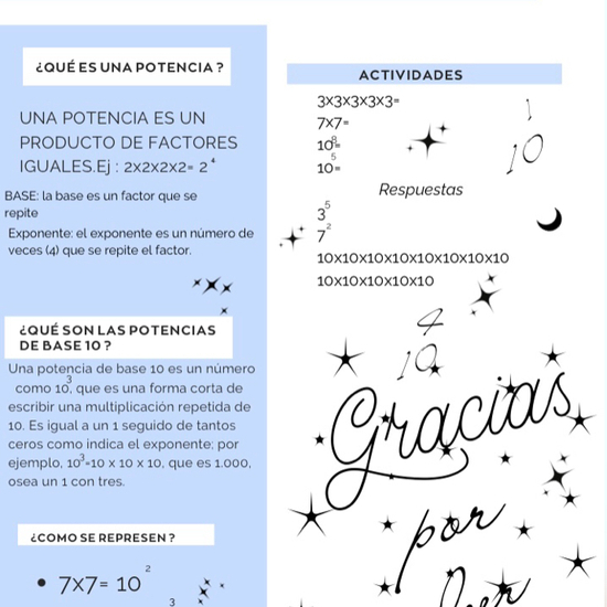 POTENCIAS Y SUS CARACTERÍSTICAS