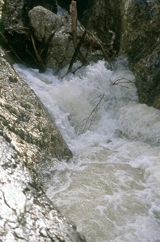 Corriente de un río en el Barranco de Gorgonchón, Huesca