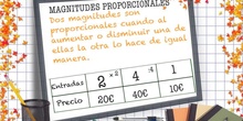 PRIMARIA 6º - MAGNITUDES PROPORCIONALES - MATEMÁTICAS - FORMACIÓN