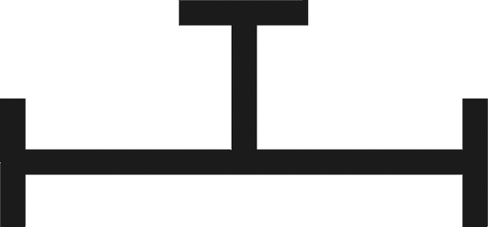 Pieza en cruz de bridas