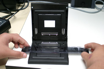 Colocación del negativo en el