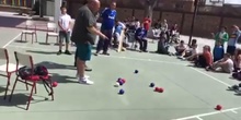 Jugando a boccia con la fundación Afandice de Villaverde