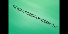 PRIMARIA - 6º - SOCIAL SCIENCE - FOOD IN GERMANY - FORMACIÓN