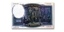 Pesetas, reverso