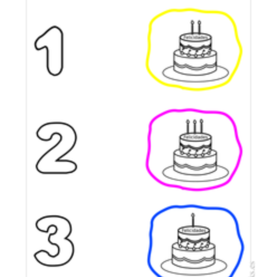 Asociación número cantidad 