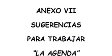 Anexo VII. sugerencias agenda