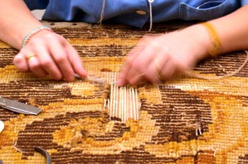 Restauración de un tapiz