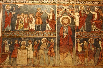 Pintura mural sobre la vida y martirio de San Juan, Huesca