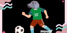 Dante practicando fútbol. 