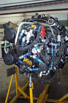 Cárter y accesorios de un motor J33