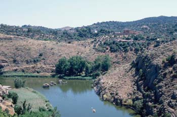 El Río Tajo a su paso por Toledo, Castilla- La Mancha