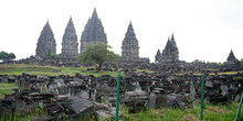 Complejo Templos Wisnu, Rama y Shiva, Prambanan, Jogyakarta, Ind