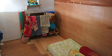 Dormitorio, campo de refugiados de Melaboh, Sumatra, Indonesia