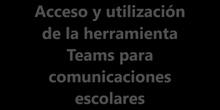 Acceso y utilización de la herramienta Teams para comunicaciones escolares