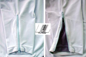 Con cremallera y quilla de fondo