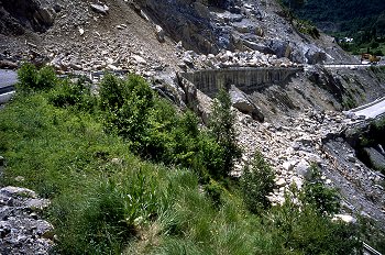 Desprendimiento en Escarrilla, Huesca